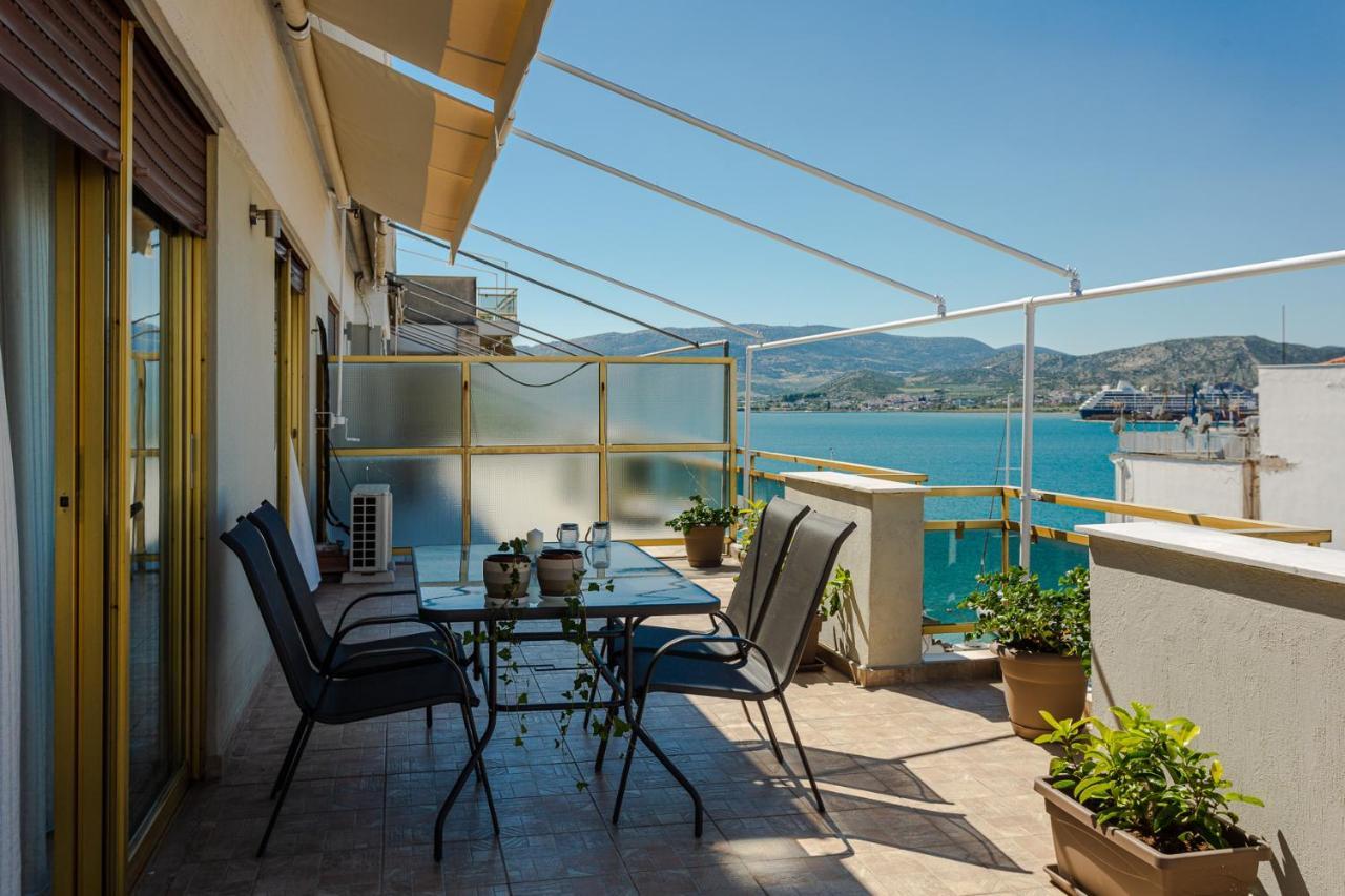Ferienwohnung Cozy Seaside Penthouse With Sea & Mountain View. Volos Exterior foto